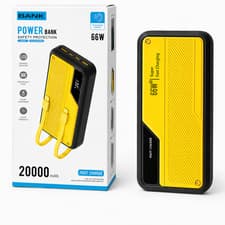 Image of 20000mAh Power Bank 66w Fast Charging with Built-in Cables USB C & Apple