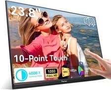 Image of 23.8" Large Portable Touchscreen Monitor 100% sRGB VA FHD 1080P, 4000:1 Contrast