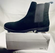 Image of ALLSAINTS Harley Chelsea Boots Black Suede Men's Size US 13 EU 46 $299