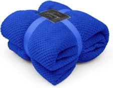 Image of Luxury Popcorn Throws Double & King Size Cuddly Cosy Warm Blanket For Sofa & Bed