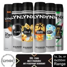 Image of Lynx XXL 72-Hour Sweat Protection Anti-Perspirant Deodorant, 1, 3 or 6 Pk, 250ml