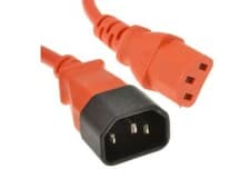 Image of IEC C13 to C14 Power Extension Cable Male to Female Kettle Lead PC Monitor 2m
