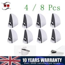 Image of 4/8Pcs Shelf Support Brackets Glass Small Shelves Support Chrome Plated Brackets