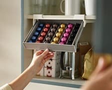Image of Cupboard Store Under-shelf Space-saving 30-Pcs Coffee Pod Holder Drawer