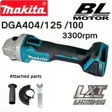 Image of Makita 18V 125mm DGA404 Brushless Lithium Electric Angle Grinder Rechargeable UK