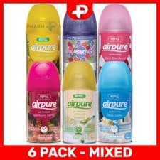 Image of Airpure Air Wick Air Freshener Freshmatic Refills Mixed Scents 250ml Pack of 6