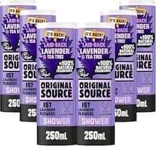 Image of Original Source Lavender Shower Gel, Vegan & Cruelty-Free Pack of 6 x 250ml