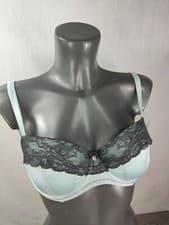 Image of New Boux Avenue Blue Mix Saskia Balconette Bra Grey Mint All Sizes