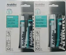 Image of 2 x Araldite Crystal Tube 2 x 15ml Epoxy All Materials Strong Professional