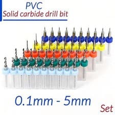 Image of 1.0 mm-5.0 mm Carbide PCB CNC Solid Carbide 10pcs Micro Drill Bits Milling