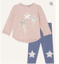 Image of Monsoon Baby Girls Star Wand Top & Leggings Set Age 3-6 Months *BNWT*