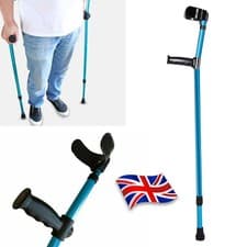 Image of Adjustable Lightweight Alumi Adult Elbow Double Crutch Crutches for Walking 1PC