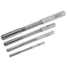 Image of 4pcs 1/8" 3/16" 1/4" 5/16" Chucking Machine Reamer H7 HSS 6 Straight Flutes