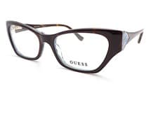 Image of Guess Glasses Frame Women's Dark Brown Havana Blue 51mm Spectacles GU2747 052