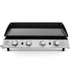 Image of 4 Burner BBQ Portable Gas Plancha Grill 10kW Hotplate - Stainless Steel