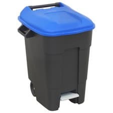 Image of Sealey Refuse/Wheelie Bin with Foot Pedal 100L - Blue BM100PB