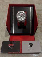 Image of Ducati Corse Paddock DU0 Quartz Watch with Brown Leather Strap - Brand New