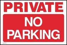 Image of Private No Parking Sign or Sticker - All Materials & Sizes (MISC115)