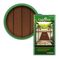 Image of Cuprinol UV Guard Decking Oil Teak 5L Advanced Weather Protection