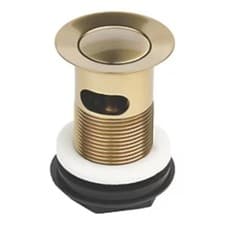 Image of Brushed Brass Sprung Pop Up Basin Waste Slotted for Wash Basins