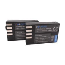 Image of 2 x Battery for Pentax D-LI109 | Pentax K-30, K-50, K-500, K-r, K-S1, K-S2