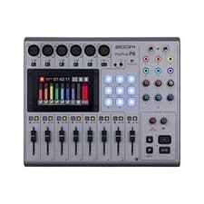 Image of Zoom PodTrak P8 Portable Multitrack Podcast Recorder Silver For Podcaster N2