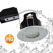 Image of Fire Rated Downlights Black, White, Chrome, Brush Nickel Bezel (Single Pack) 1