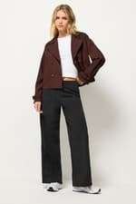 Image of PixieGirl Petite Women's Scuba Wide Leg Trousers