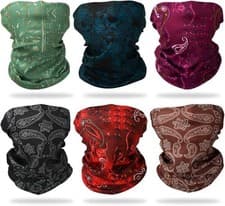 Image of 6 Pack Woman's Snoods Face Protection Bandana Gym Scarfs Running Cycling Outdoor