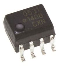 Image of 1 x 1 x Broadcom HCPL-0531-000E DC Input Transistor Output Dual Optocoupler, Sur