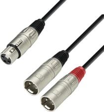 Image of Adam Hall Cables 3 STAR YFMM 0300 - Audio Cable XLR Female to 2 x XLR Male, 3 m