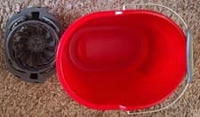Image of Vileda SuperMocio Bucket with Torsion Wringer - Red, 10L