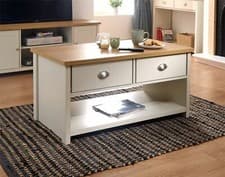 Image of Lancaster 2 Drawer Coffee Table in Cream