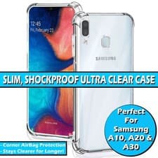 Image of Clear Case For Samsung Galaxy A10 A20 A30 Shockproof Silicone Gel Phone Cover