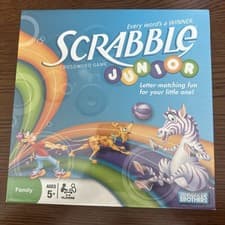 Image of Scrabble Junior Board Game Complete Kids Ages 5+ Family Educational Word Game