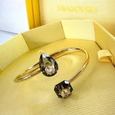 Image of Swarovski bangle Numina Size Small Bracelet Grey 18kt Gold plated new