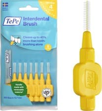 Image of TePe Original Interdental Brushes Yellow 0.7mm ISO 4 Pack of 8 Dental Brush