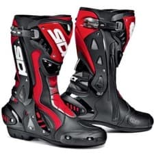 Image of Sidi ST Motorcycle Motorbike Leather Textile Sports Race Track Boots - Black/Red