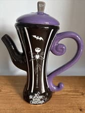 Image of RARE Nightmare Before Christmas Jack Skellington Ceramic Teapot by Disney