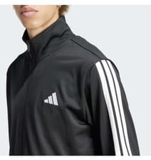 Image of Adidas Primegreen Essentials 3-Stripes Mens Tracksuit black/White Size UK M