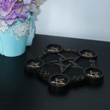 Image of Home Decorative Pentagram Candle Holder, Unique Pentagram