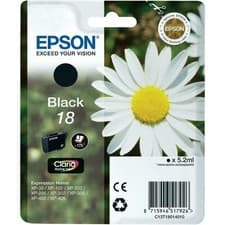 Image of Genuine Epson Black 18 Ink Cartridges Daisy - 03.2020