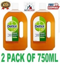Image of Dettol Original Liquid Antiseptic Disinfectant 750 ml x2 – First Aid Wounds Care