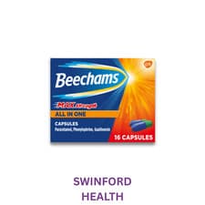 Image of Beechams Max Strength All in One Cold and Flu Capsules 16s