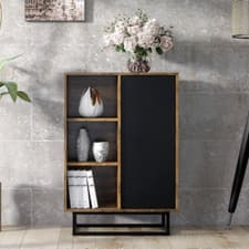 Image of Sideboard 100cm | Vintage Oak Cabinet Cupboard | Loft Style TV Unit Stand