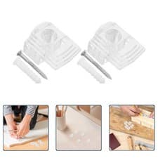 Image of 50 Sets Mirror Installation Hardware Clear Clip Cabinet Panel Clips