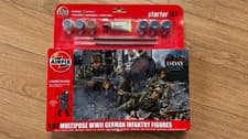 Image of Airfix 1/32 German Infantry Plastic Soldiers Multipose Figure Starter Kit BNIP