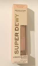 Image of Revolution Super Dewy Liquid Blush Blusher In Fortunately Flushed Pink 15ml BNIB