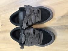 Image of STRAYE Logan Puff Hairy Suede Black Skate Shoes