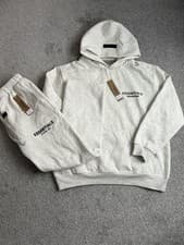 Image of Essentials Fear of God Oatmeal Grey Tracksuit Size Small Brand New With Tags